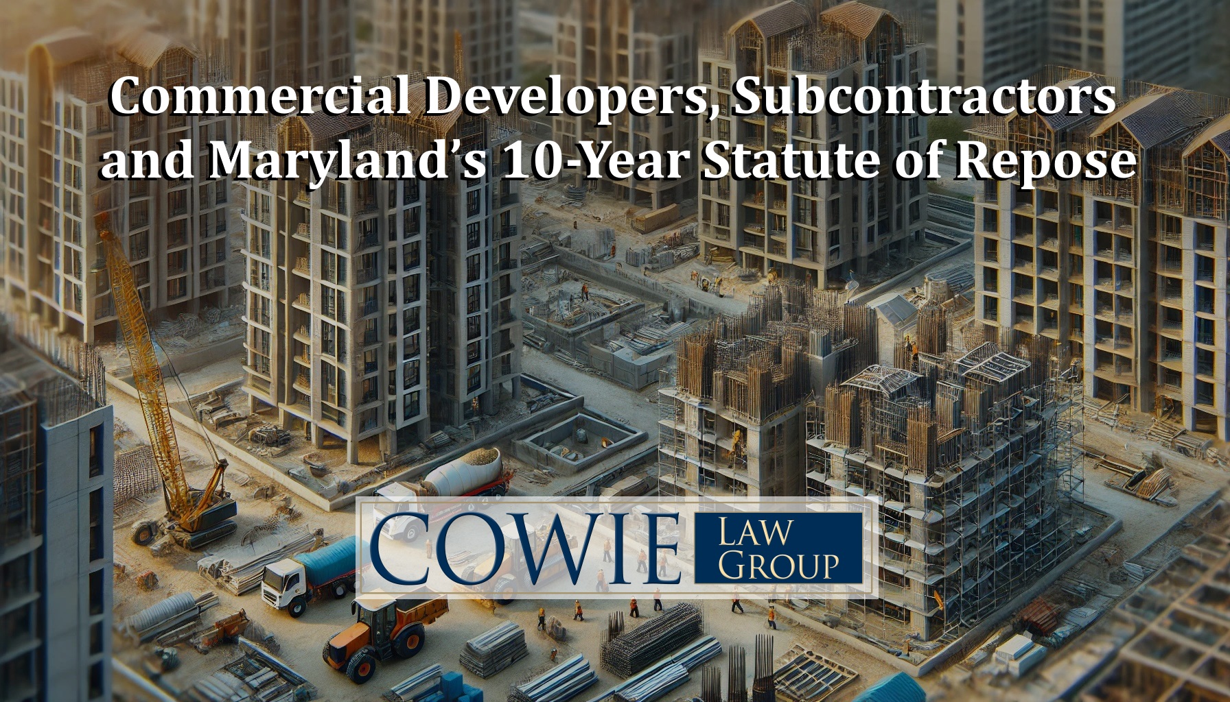 Commercial Developers, Subcontractors and Construction Defect Claims Under Maryland’s 10-Year Contractor Statute of Repose, by Cowie Law Group, Construction Law Attorneys and Real Estate Lawyers in Maryland and Washington DCDeveloper subcontractor Construction Defect Claims10-Year Statute of Repose
